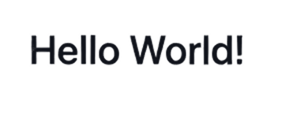 Hello, World! speech bubble