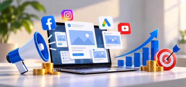 Paid marketing with Google and Meta ads services by Brand Elite